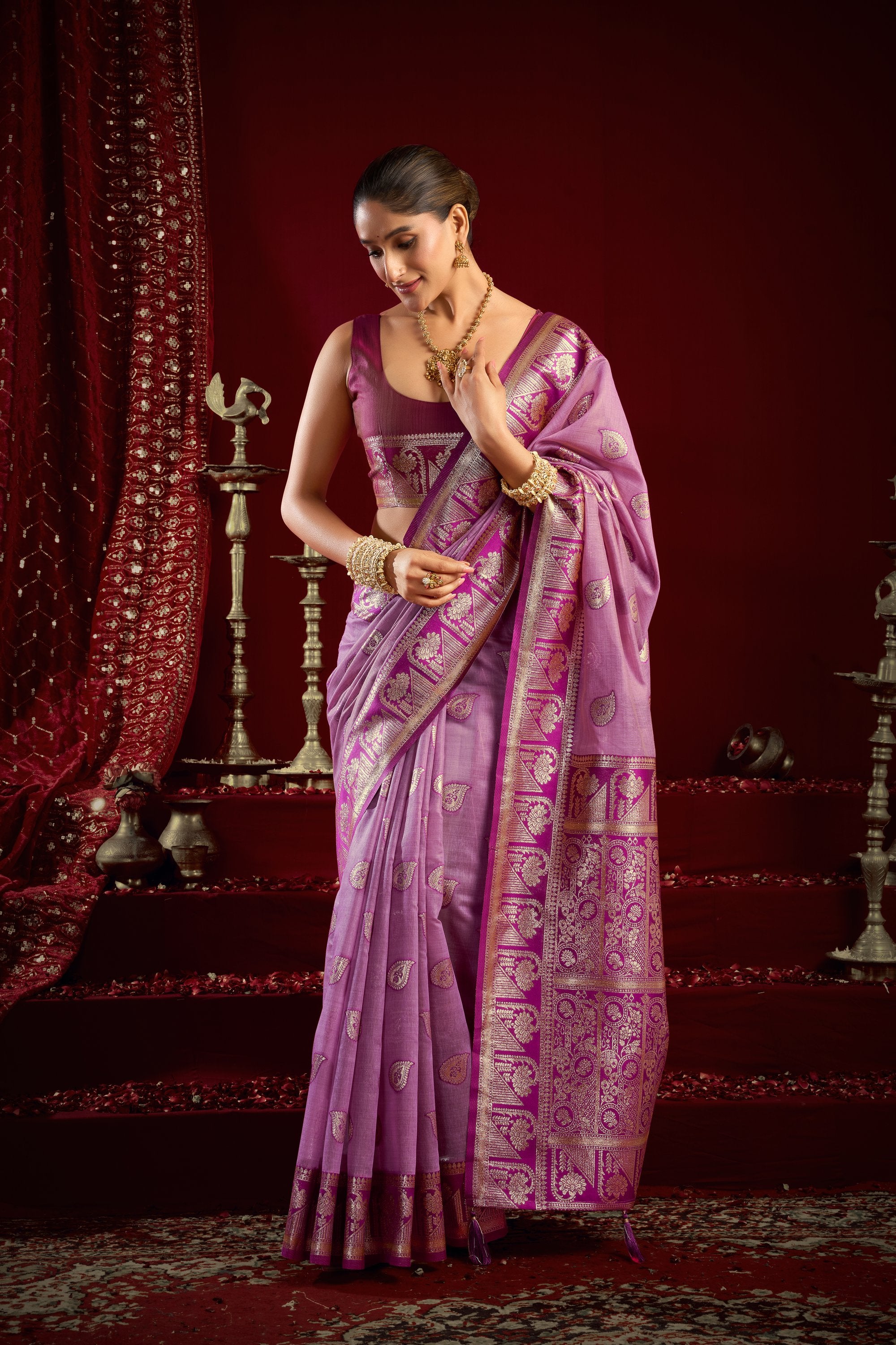 Parinita Saree - Lavender Mist - Border Detail