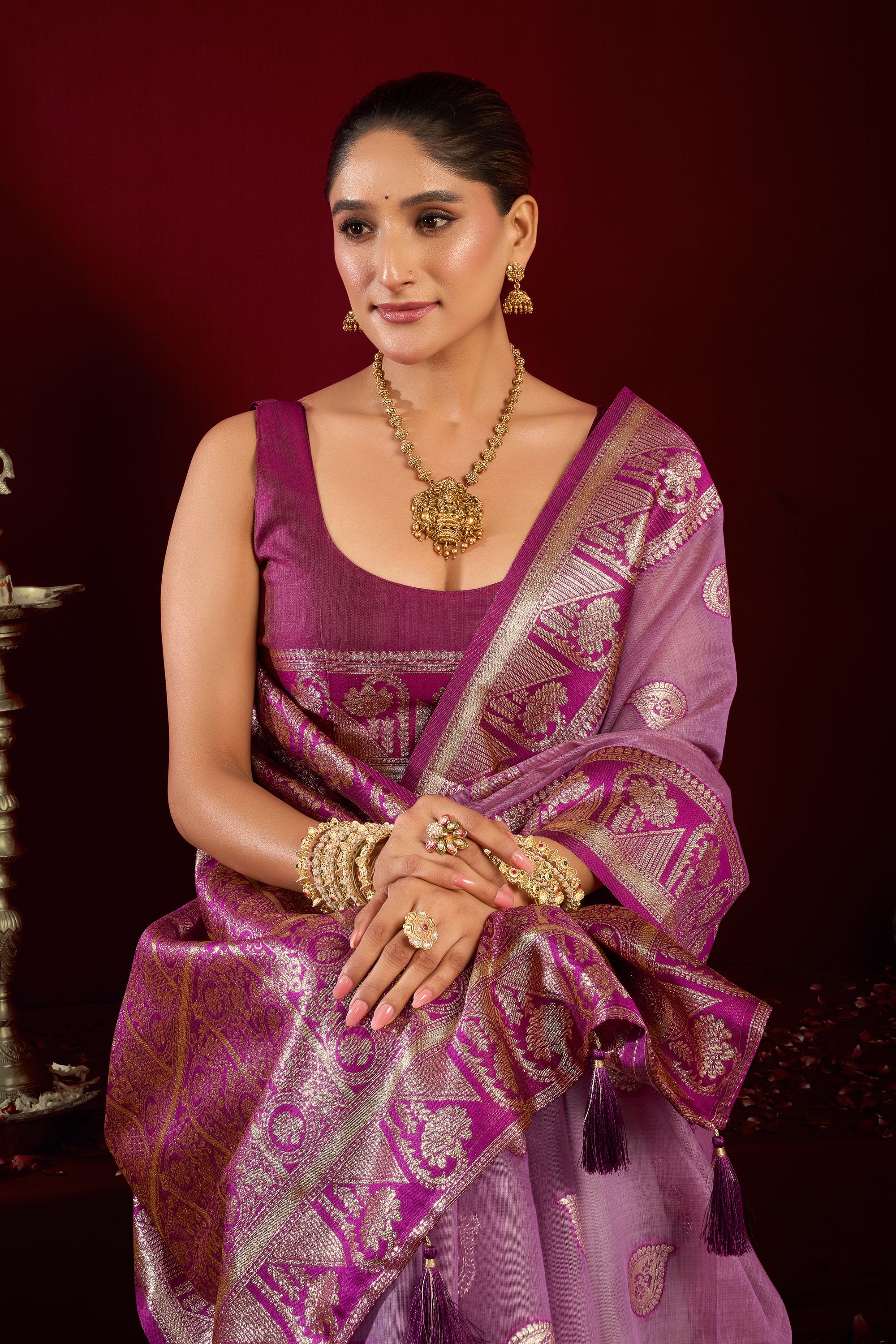Parinita Saree - Lavender Mist - Blouse View