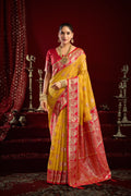 Parinita Saree - Mustard Yellow - Front Drape