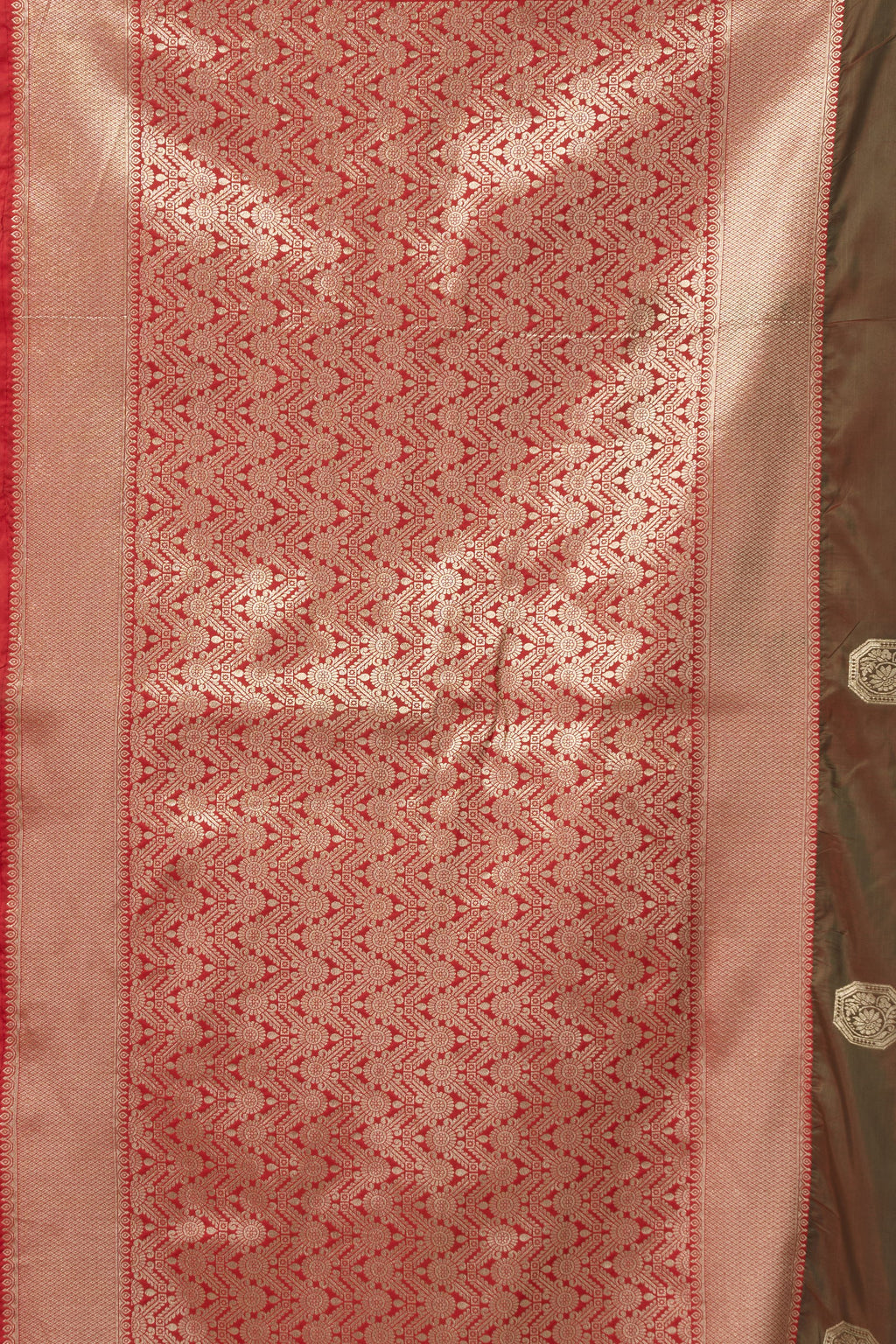 Prerna Saree - Coffee Brown - Front Drape