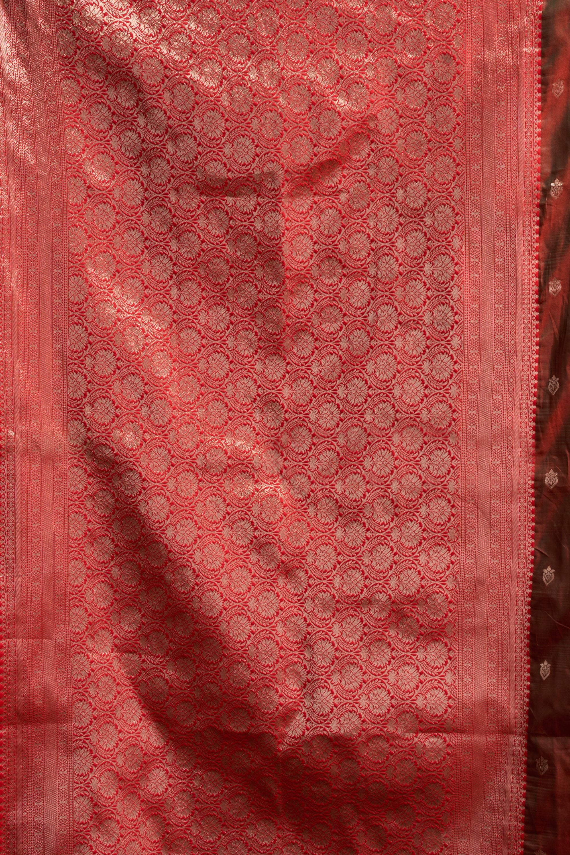 Raagini Saree - Crimson Red - Front Drape