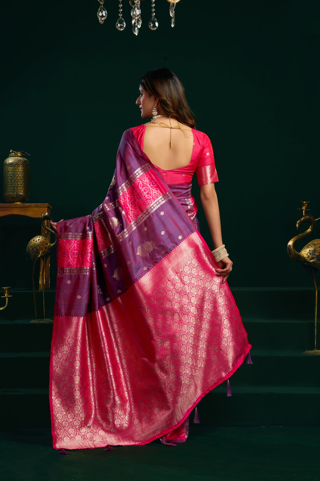 Raagini Saree - Orchid Violet - Border Detail