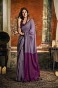 Roshni Saree - Dusty Lavender - Front Drape
