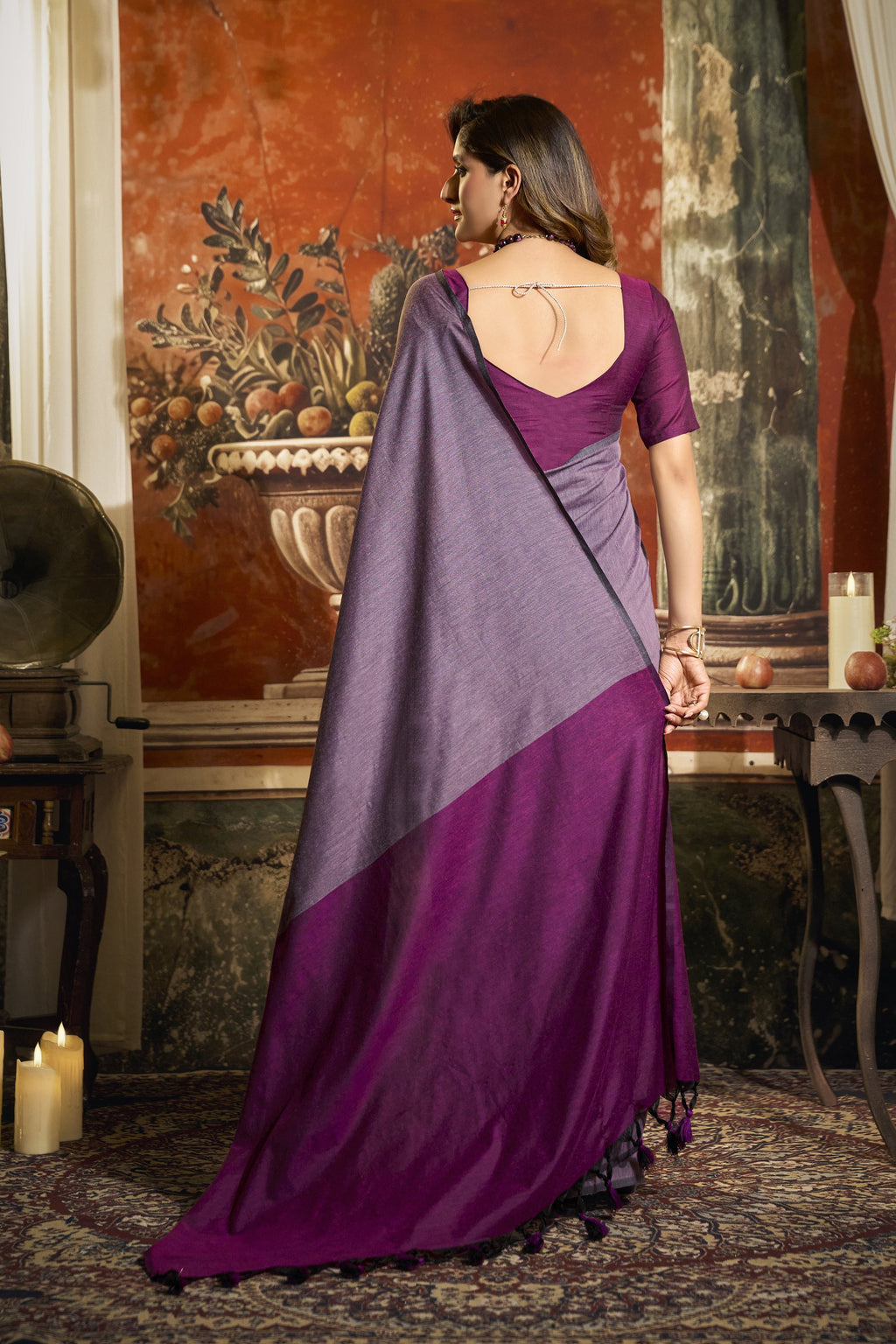 Roshni Saree - Dusty Lavender - Blouse View