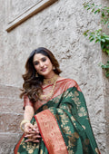 Ruhaani Saree - Forest Green - Front Drape