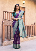 Ruhaani Saree - Royal Violet - Front Drape