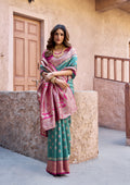 Ruhaani Saree - Seafoam Teal - Front Drape
