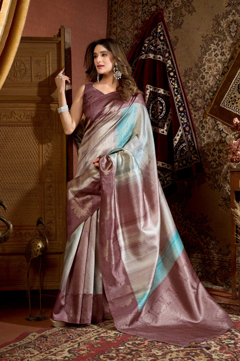 Sitara Saree - Dusty Mauve - Blouse View
