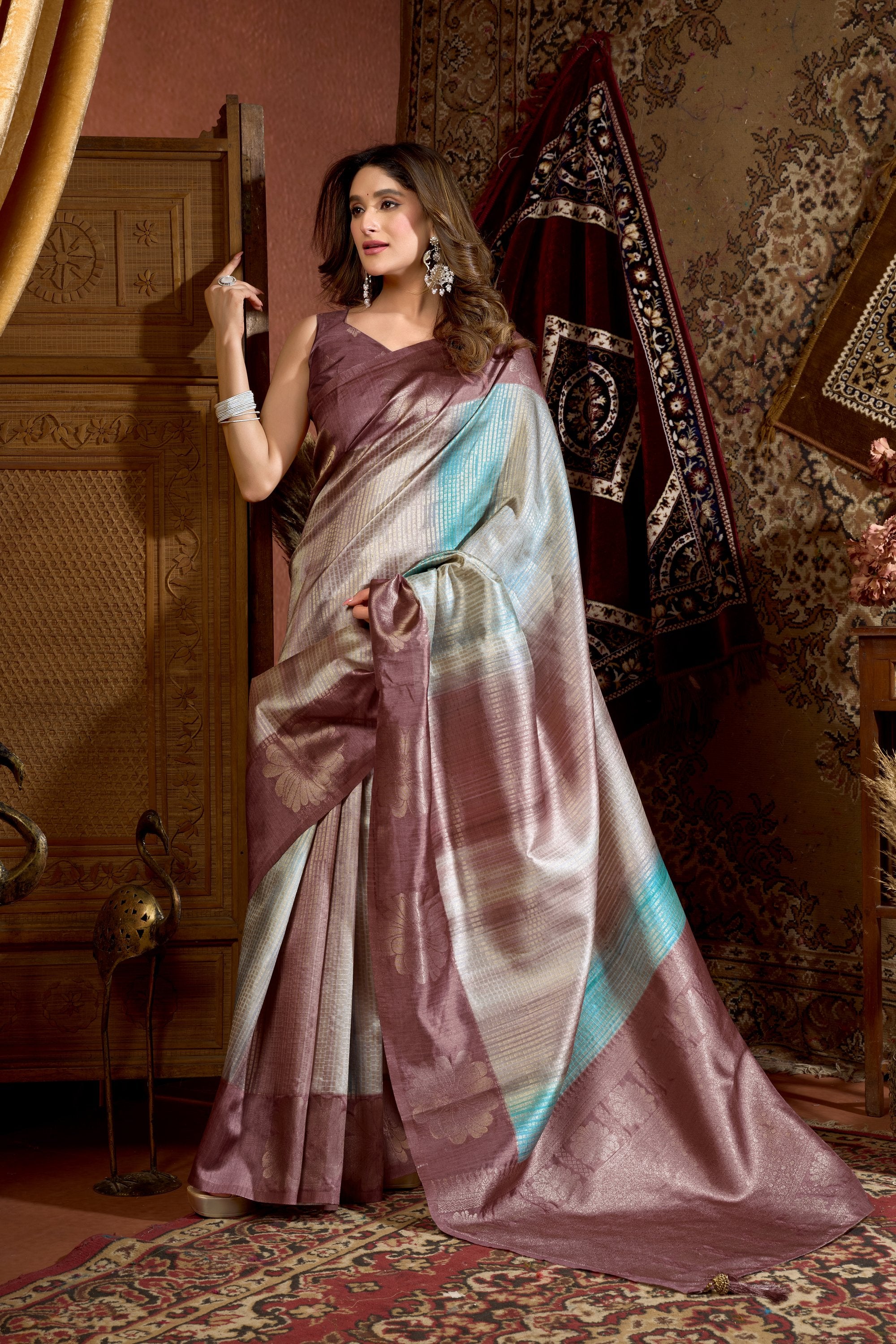 Sitara Saree - Dusty Mauve - Blouse View