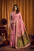 Tanisha Saree - Blush Pink - Front Drape