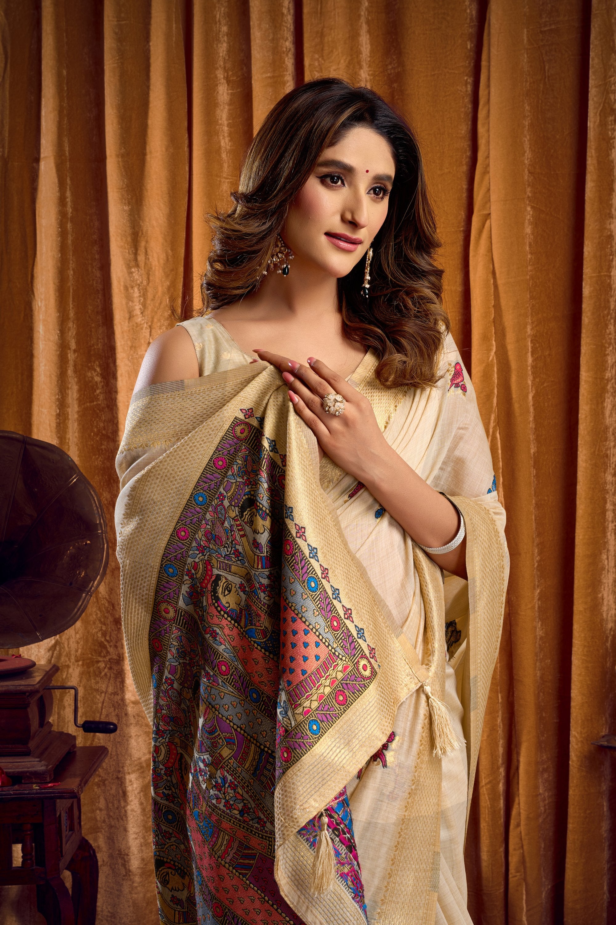 Tanisha Saree - Champagne Cream - Blouse View