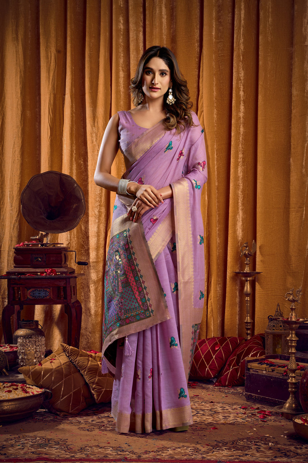 Tanisha Saree - Lavender Mist - Border Detail