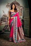 Tarana Saree - Hot Magenta - Full View