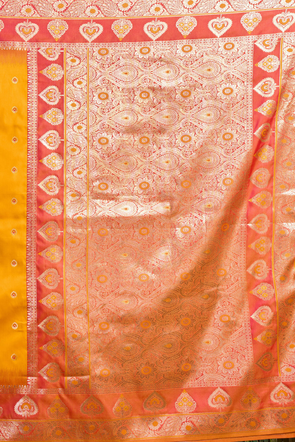 Tarana Saree - Marigold Yellow - Front Drape