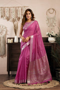 Vaibhavi Saree - Fuchsia Rose - Front Drape