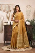 Vaibhavi Saree - Honey Gold - Front Drape