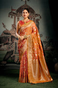 Virasat Saree - Copper Amber - Front Drape