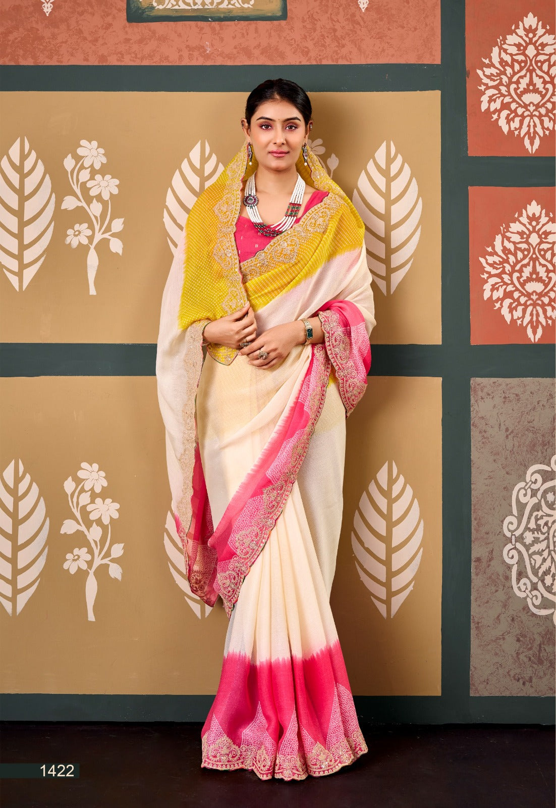 Sparkle Chiffon Saree with Embroidery