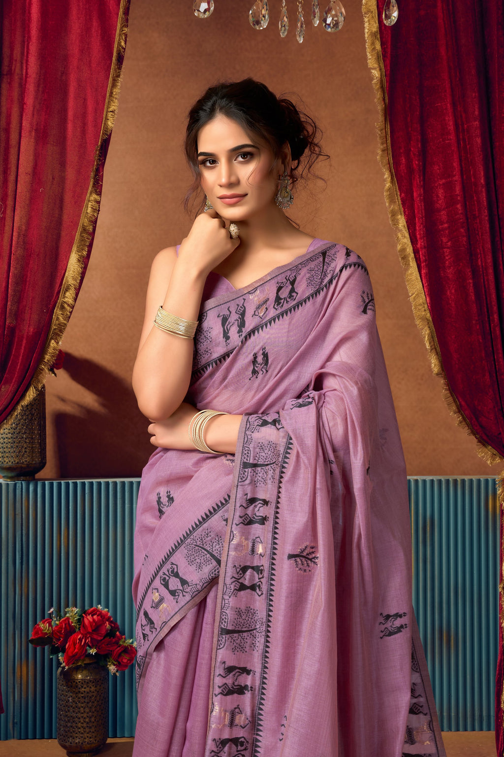 Yamini Saree - Orchid Lilac - Blouse View