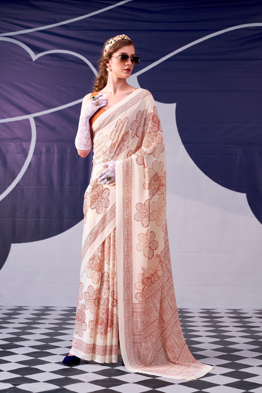 Copper Bloom Saree