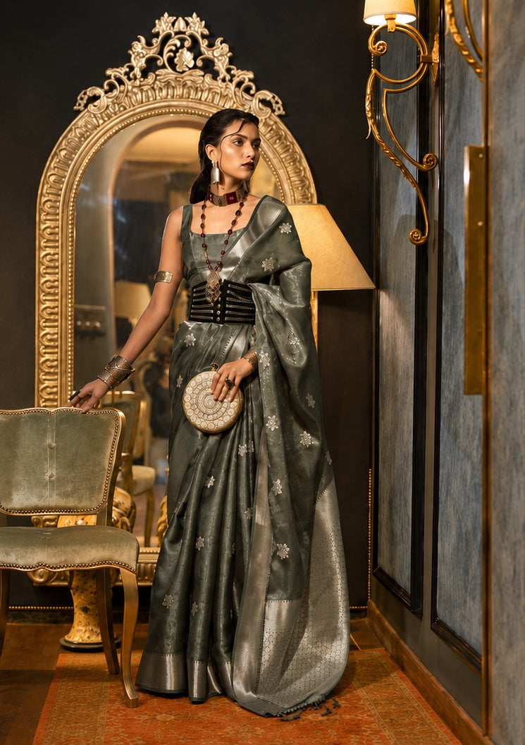 Noor — Two-Tone Handloom Organza Saree
