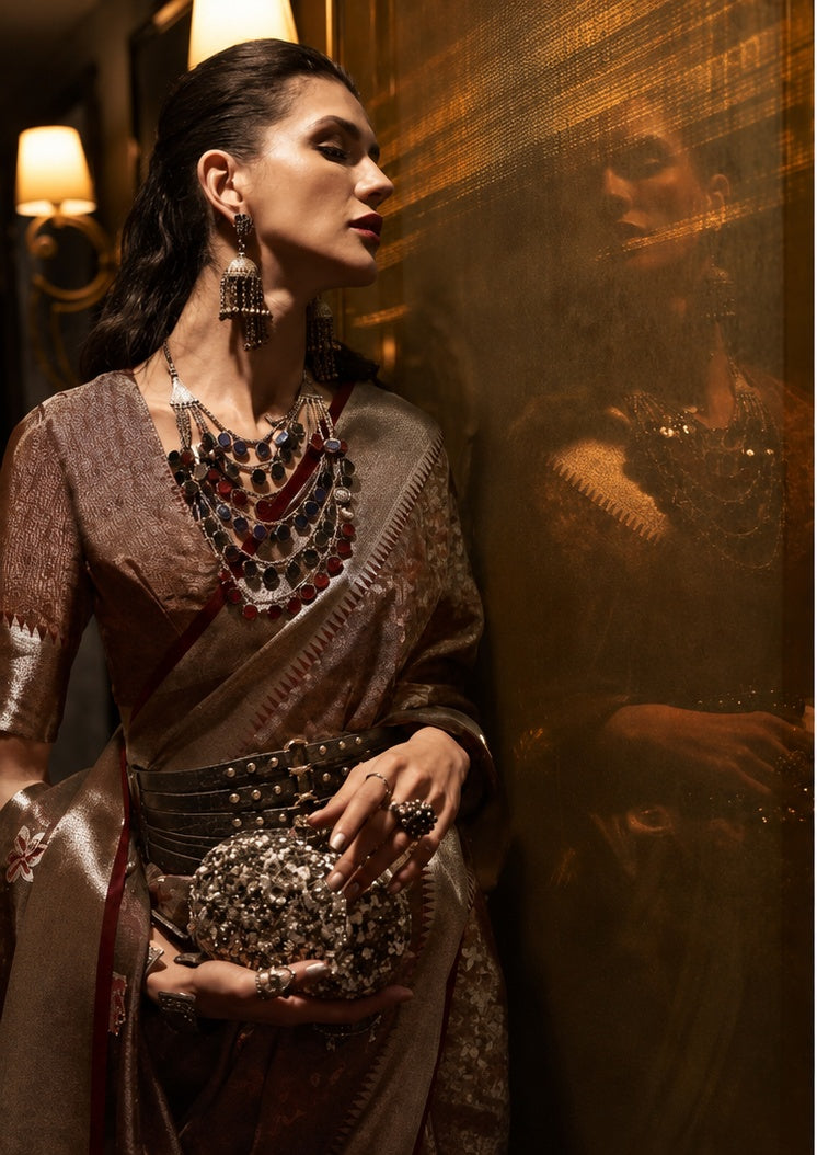 Noor — Two-Tone Handloom Organza Saree