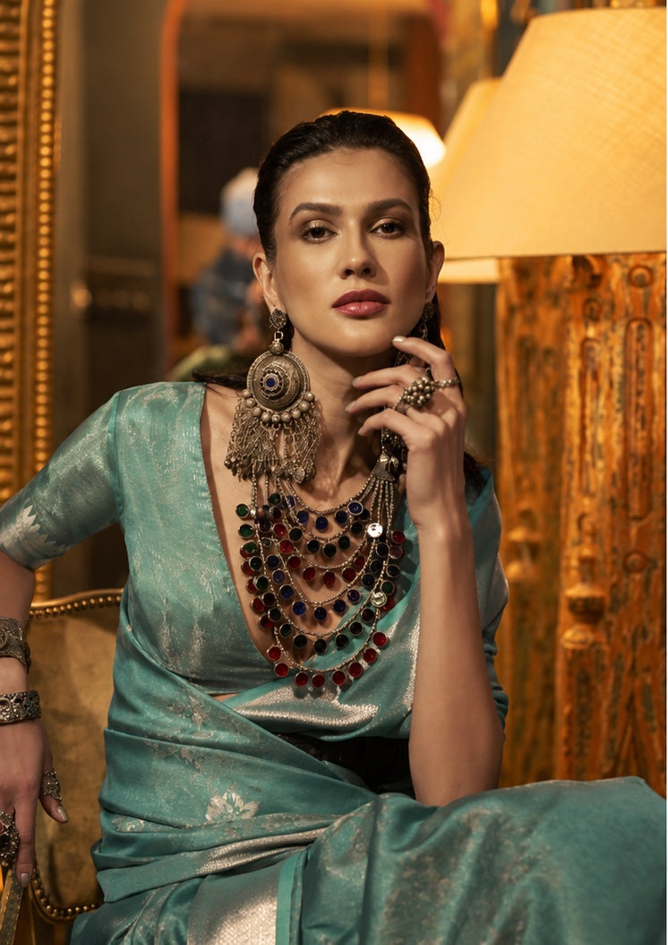 Noor — Two-Tone Handloom Organza Saree