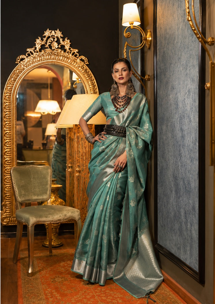 Noor — Two-Tone Handloom Organza Saree
