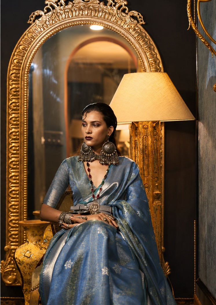 Noor — Two-Tone Handloom Organza Saree