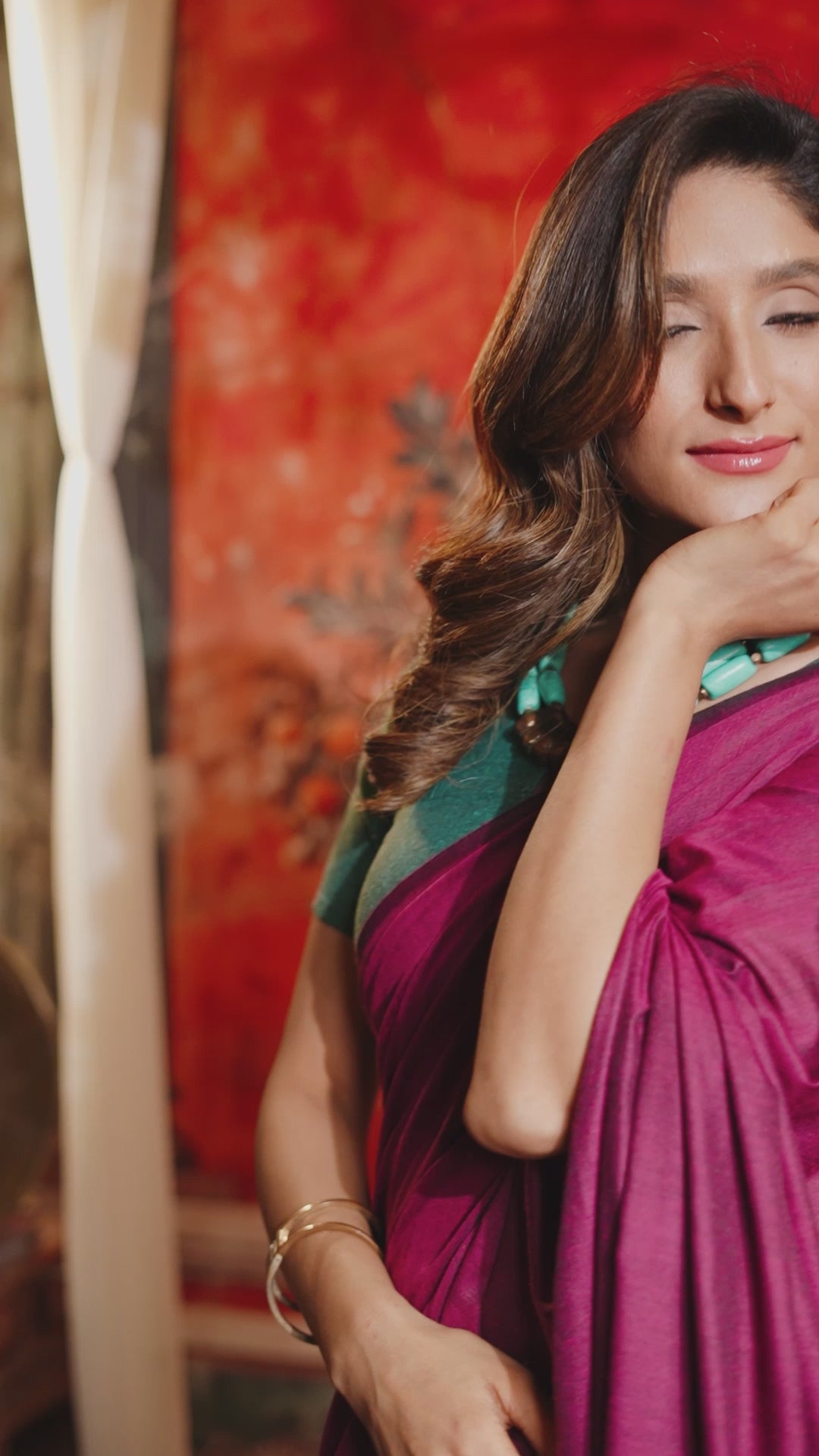 Roshni Saree - Orchid Magenta