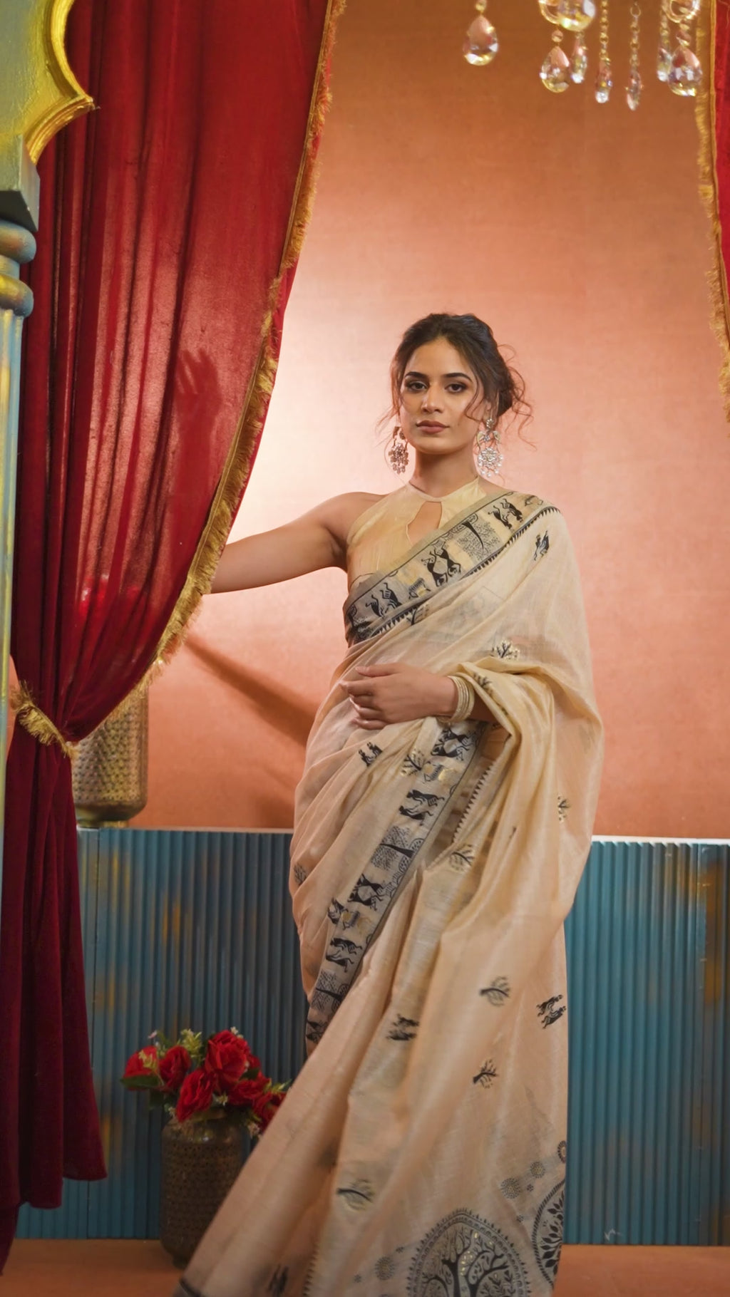 Yamini Saree - Ivory Beige