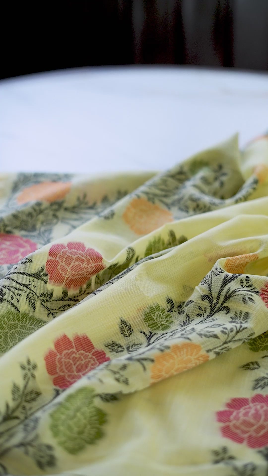 Pushpika Saree - Buttercream Yellow