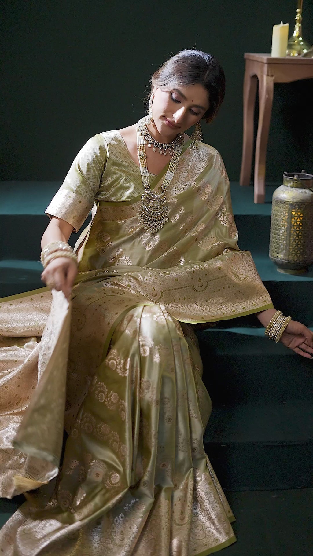 Mohini Saree - Champagne Gold