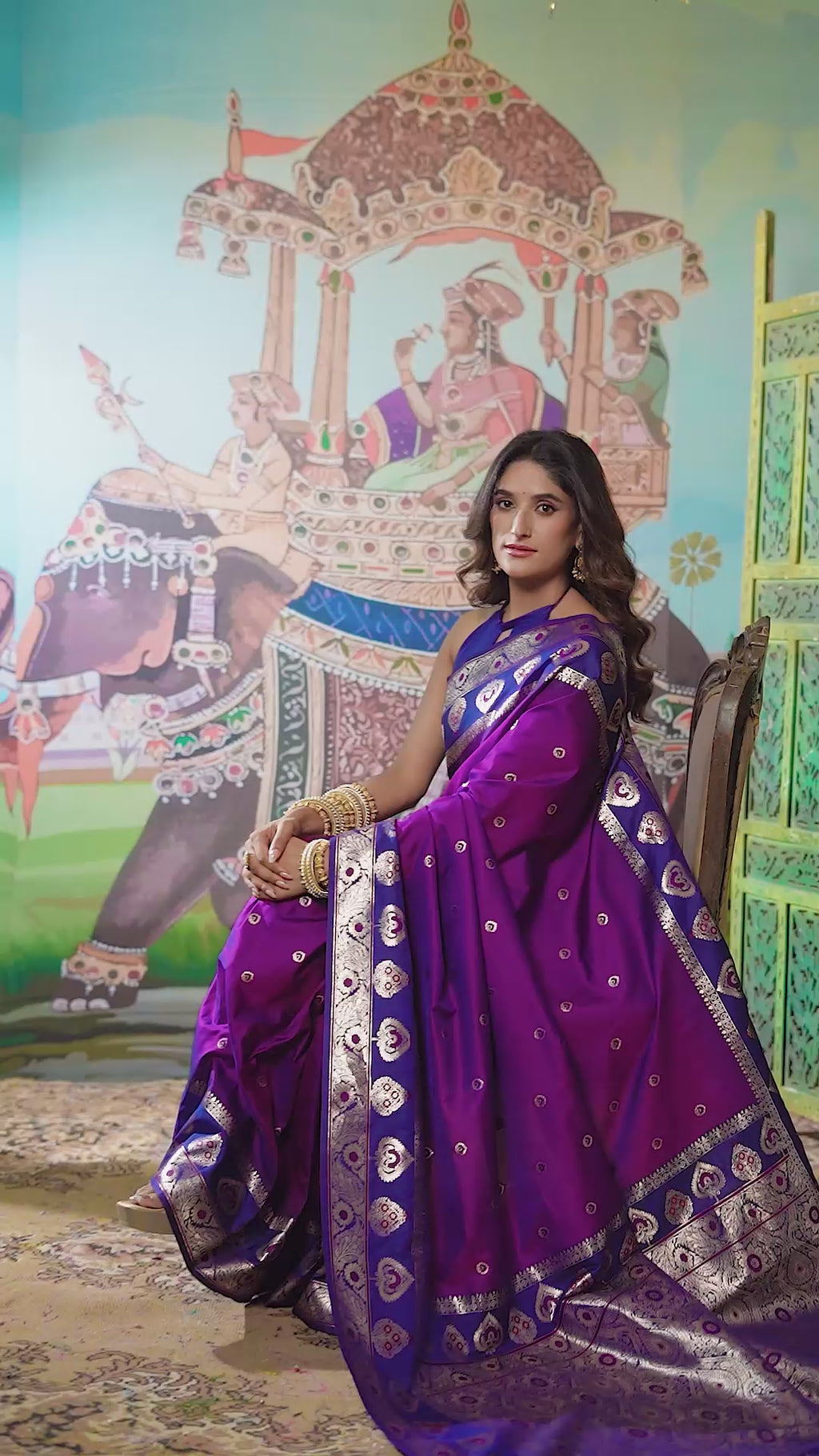 Tarana Saree - Imperial Purple
