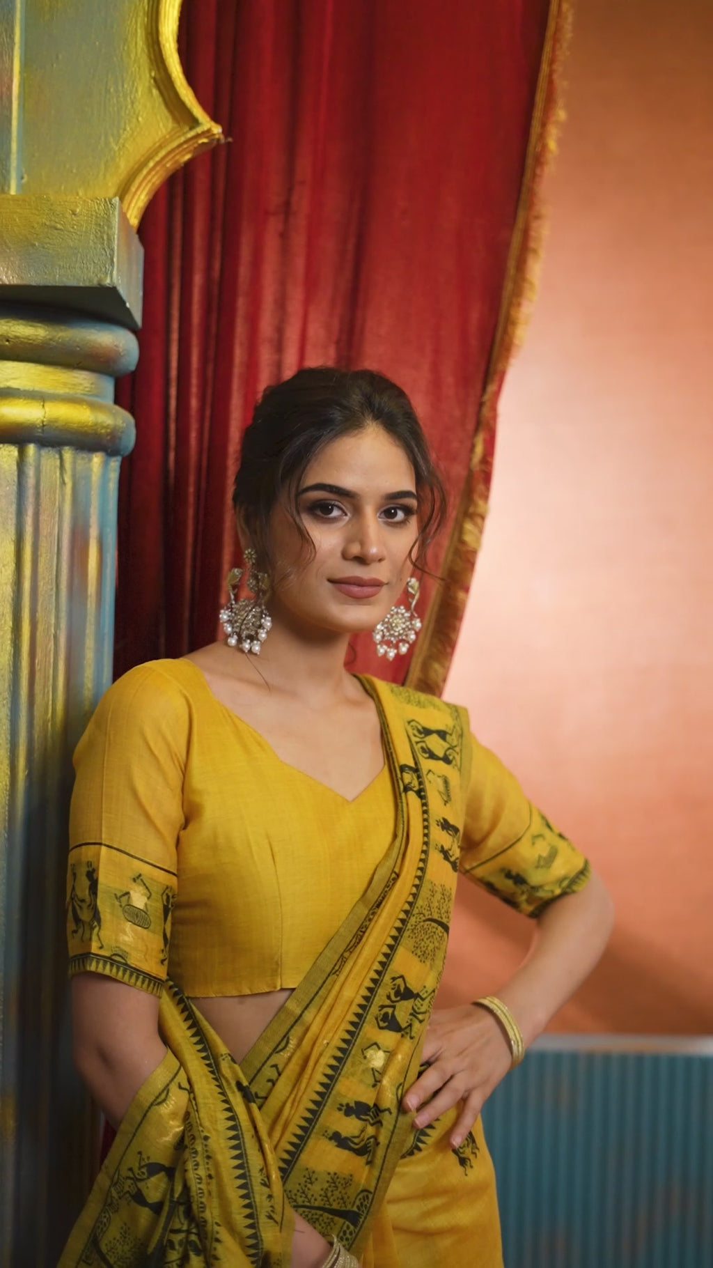 Yamini Saree - Mustard Gold