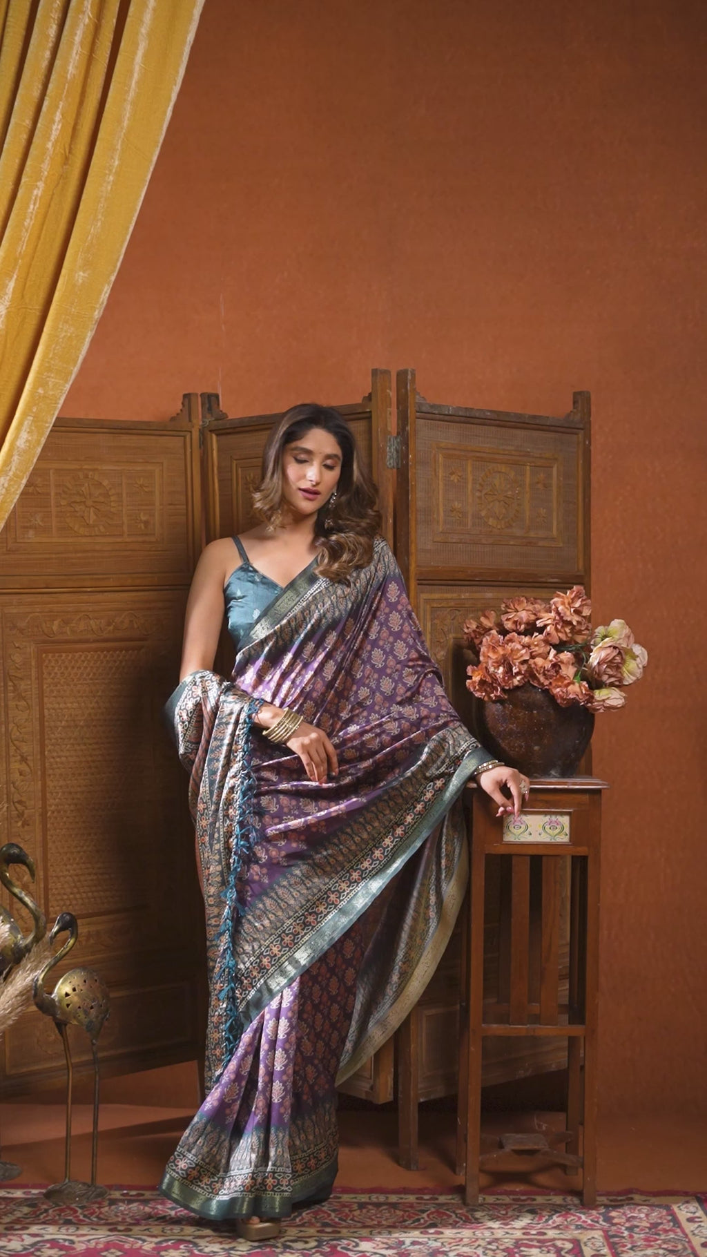 Noorani Saree - Lavender Blue