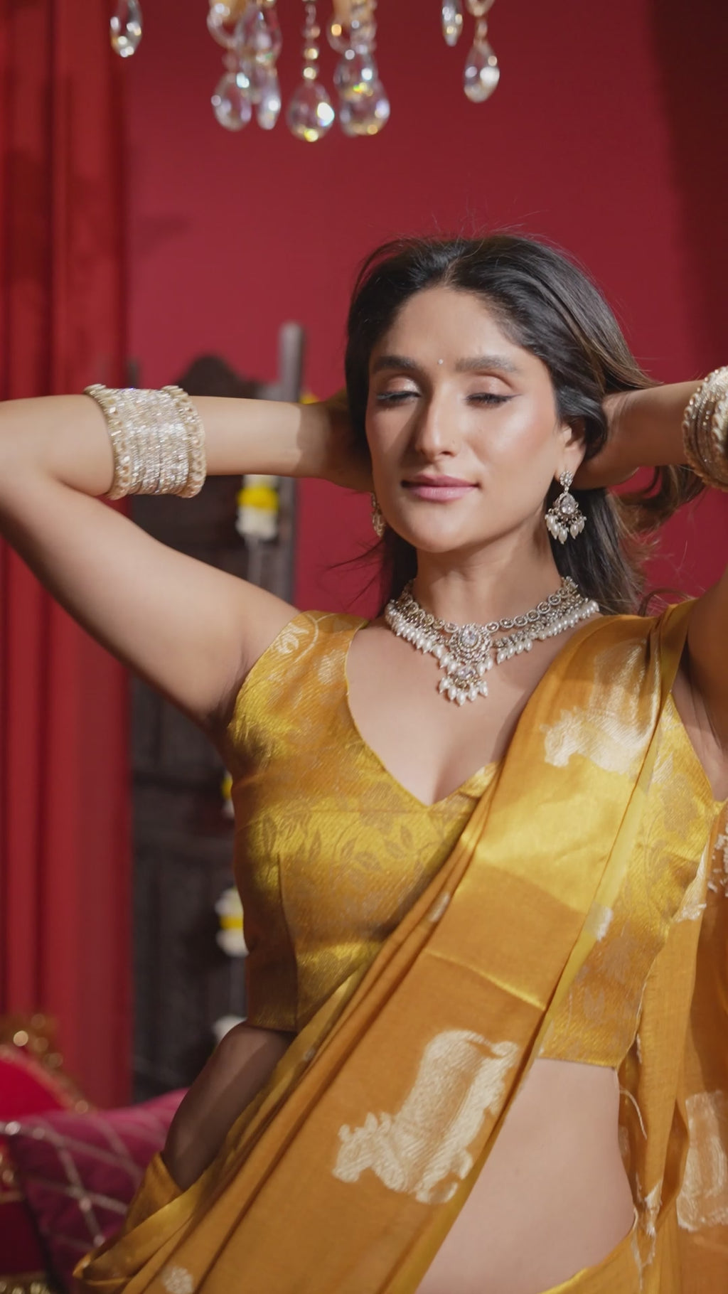 Anokhi Saree - Marigold Gold