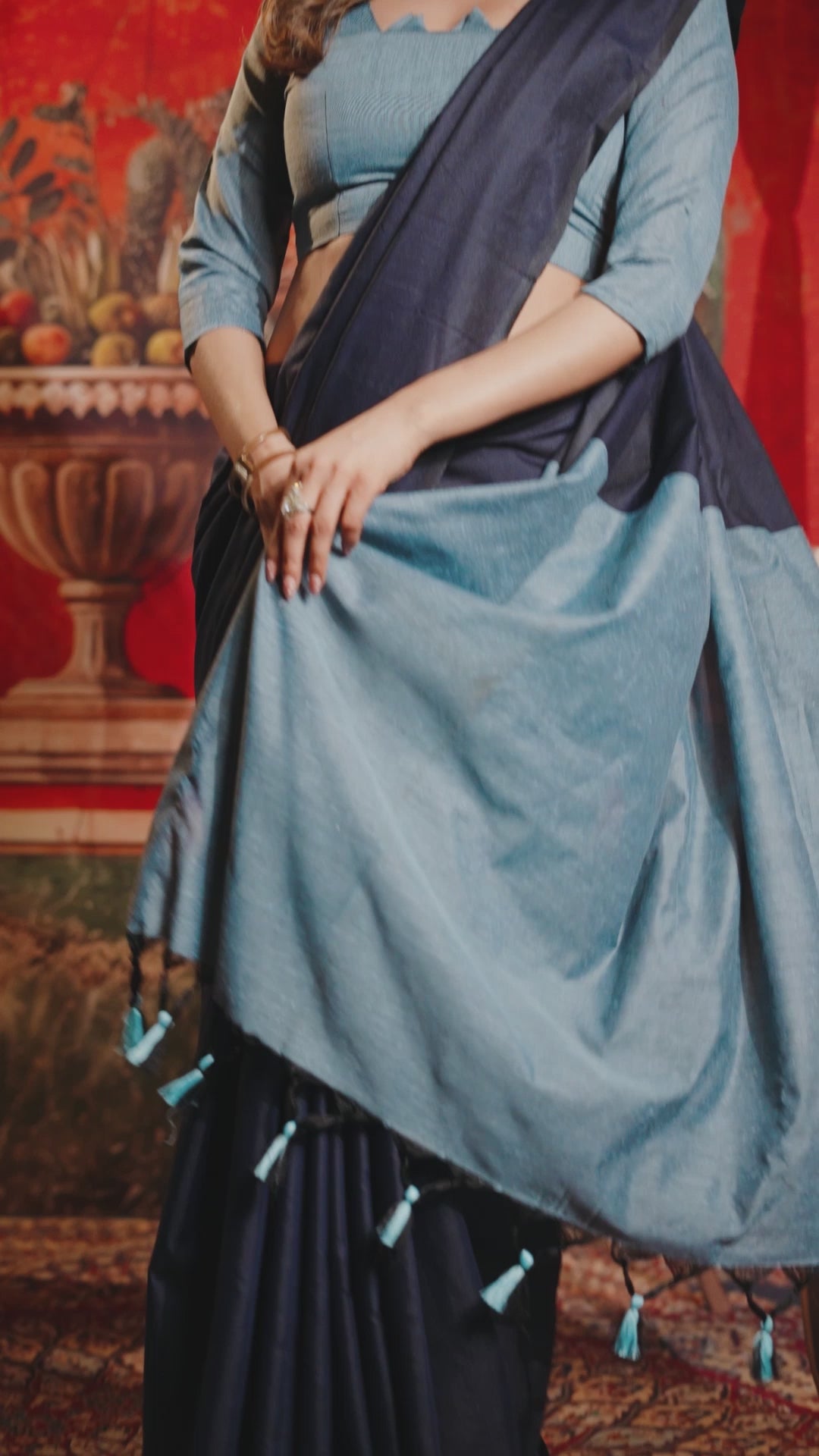 Roshni Saree - Midnight Navy