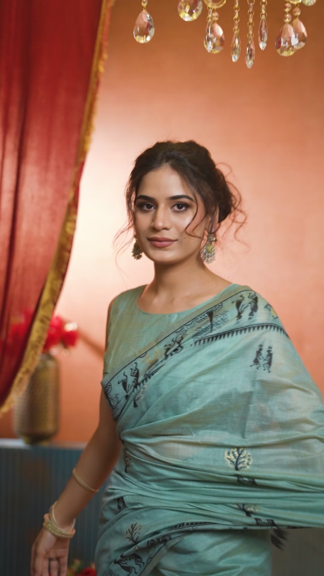 Yamini Saree - Aqua Blue