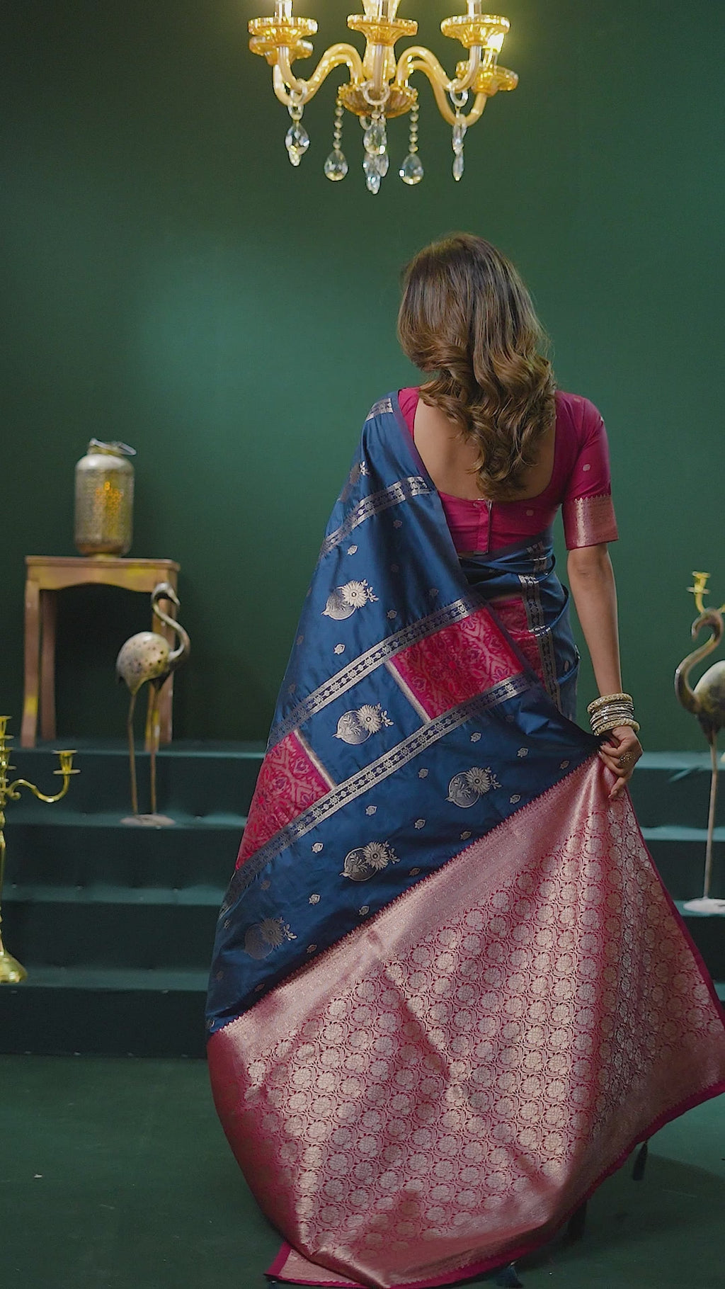 Raagini Saree - Peacock Blue