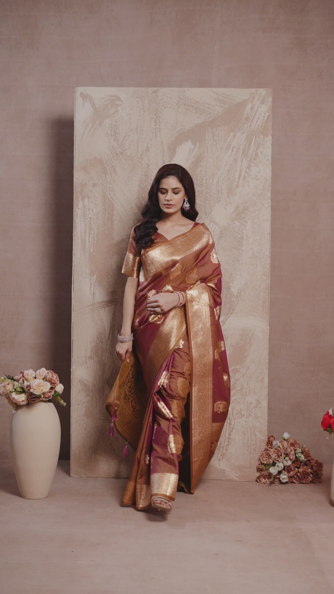 Chandrika Saree - Dusty Mauve