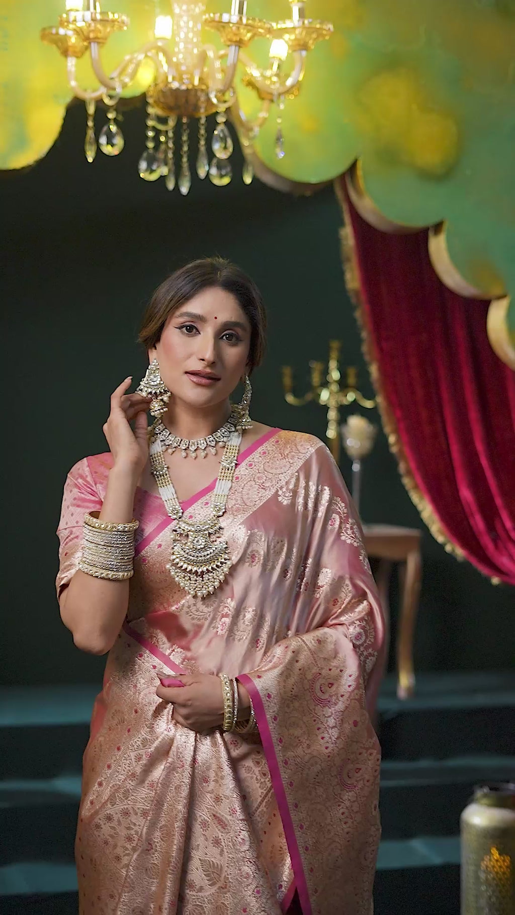 Mohini Saree - Blush Pink
