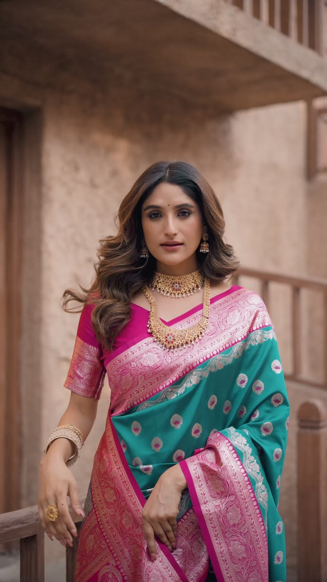 Ruhaani Saree - Seafoam Teal
