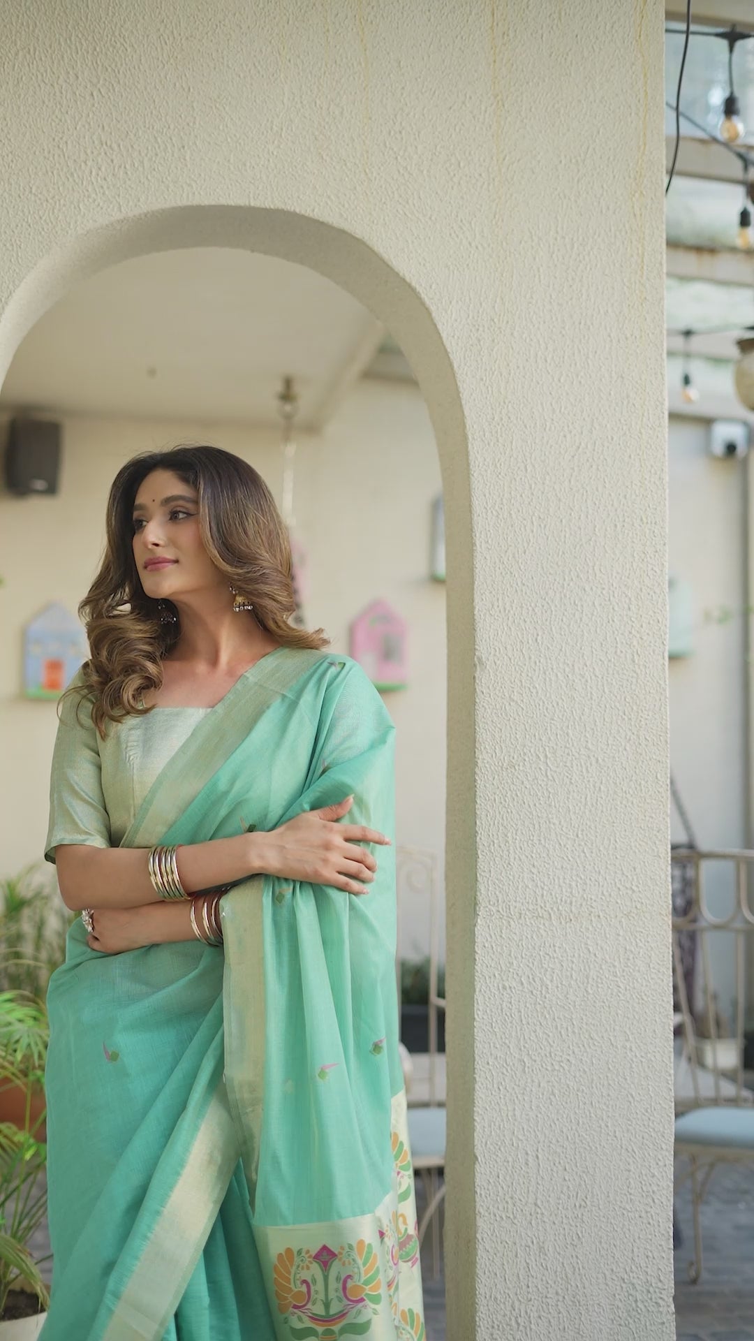 Khushboo Saree - Mint Green