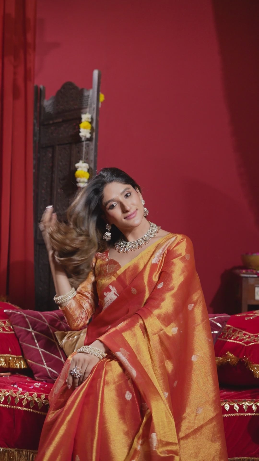 Anokhi Saree - Sunset Coral