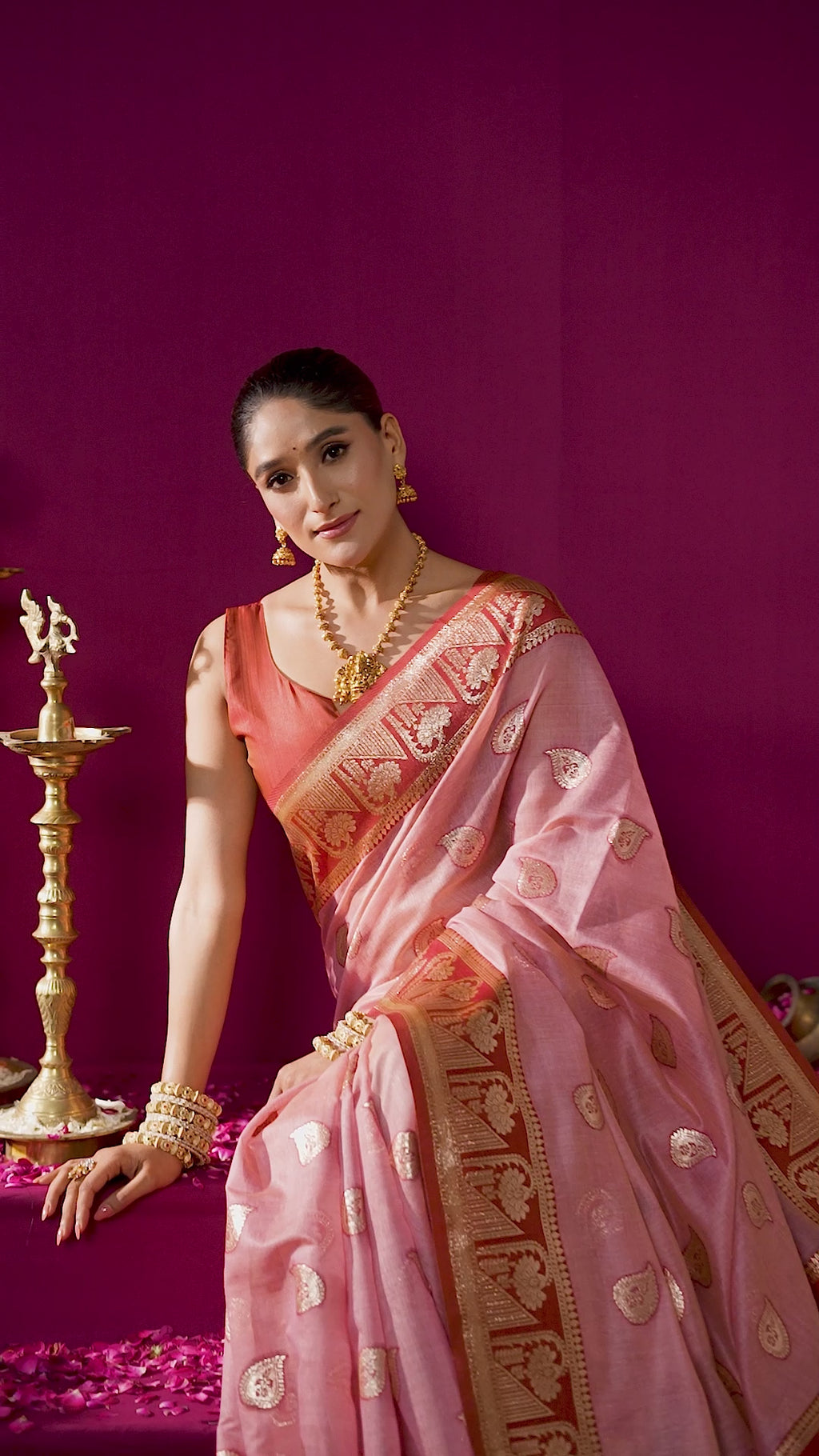 Parinita Saree - Blush Pink