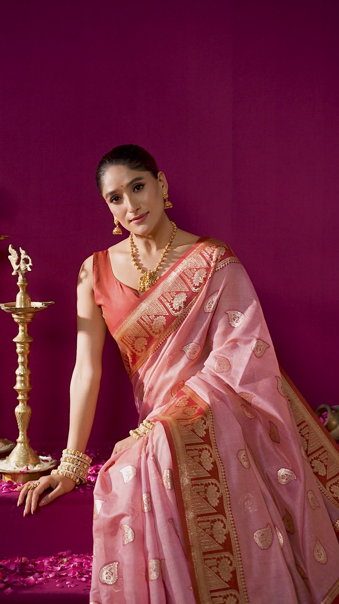 Parinita Saree - Blush Pink