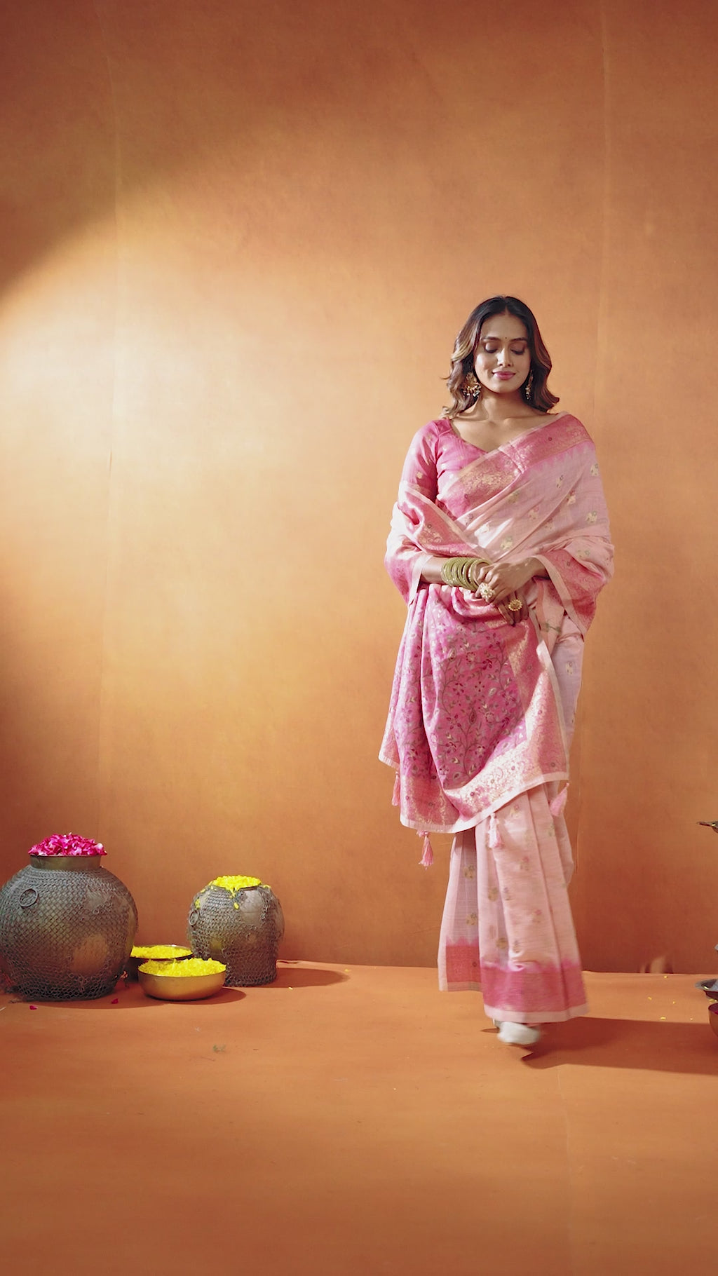 Aashka Saree - Blush Rose