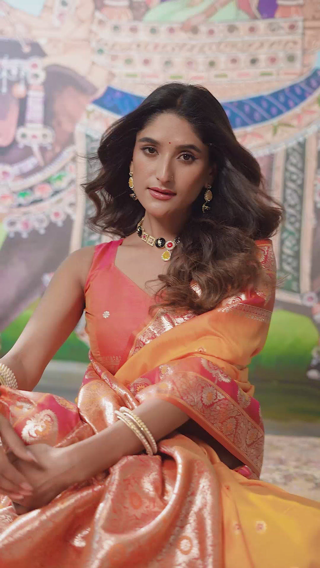Tarana Saree - Marigold Yellow