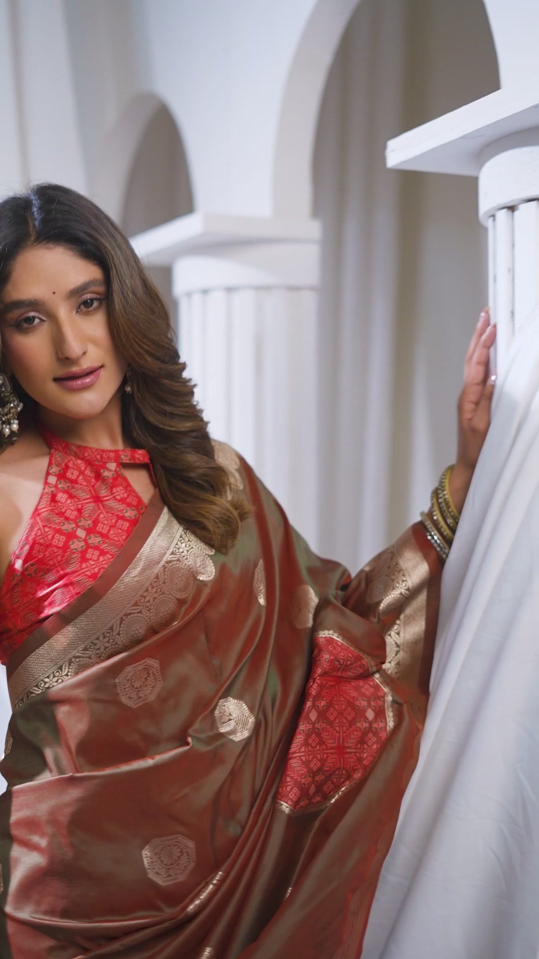 Prerna Saree - Coffee Brown